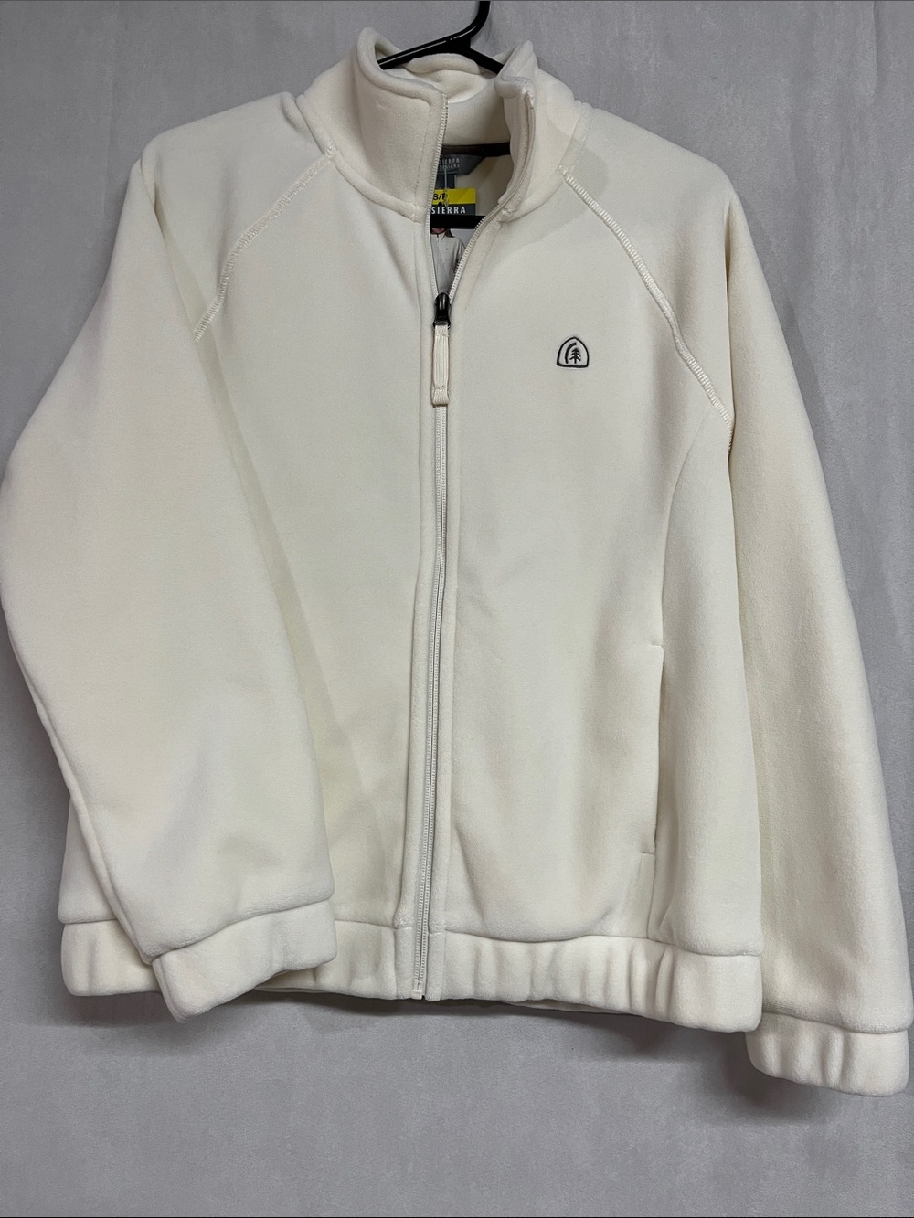 Women's Cream Fleece Zip-Up Jacket Soft Fleece NWT Small